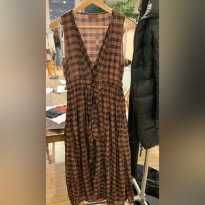 CP Shades Julia Cotton Silk Dress in Plaid